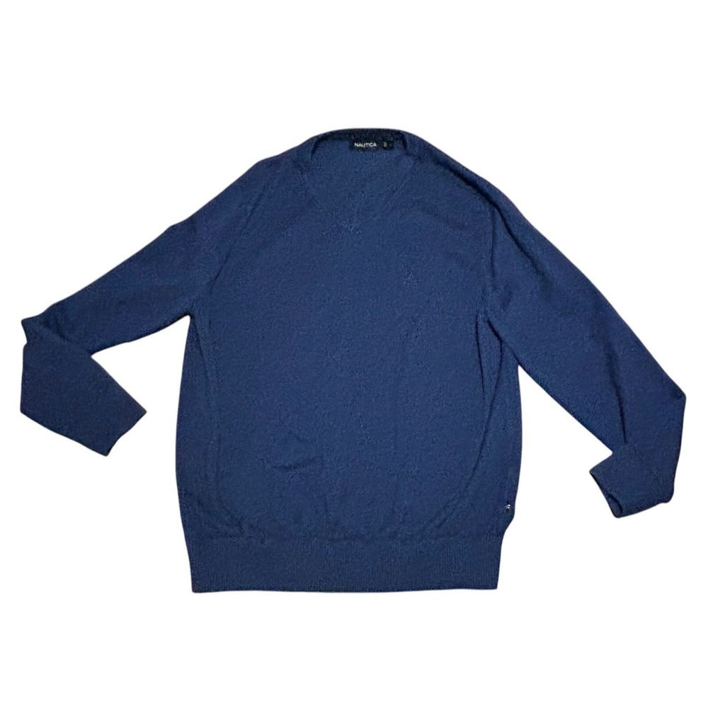 Nautica Sweater Mens Large Navy Blue‎